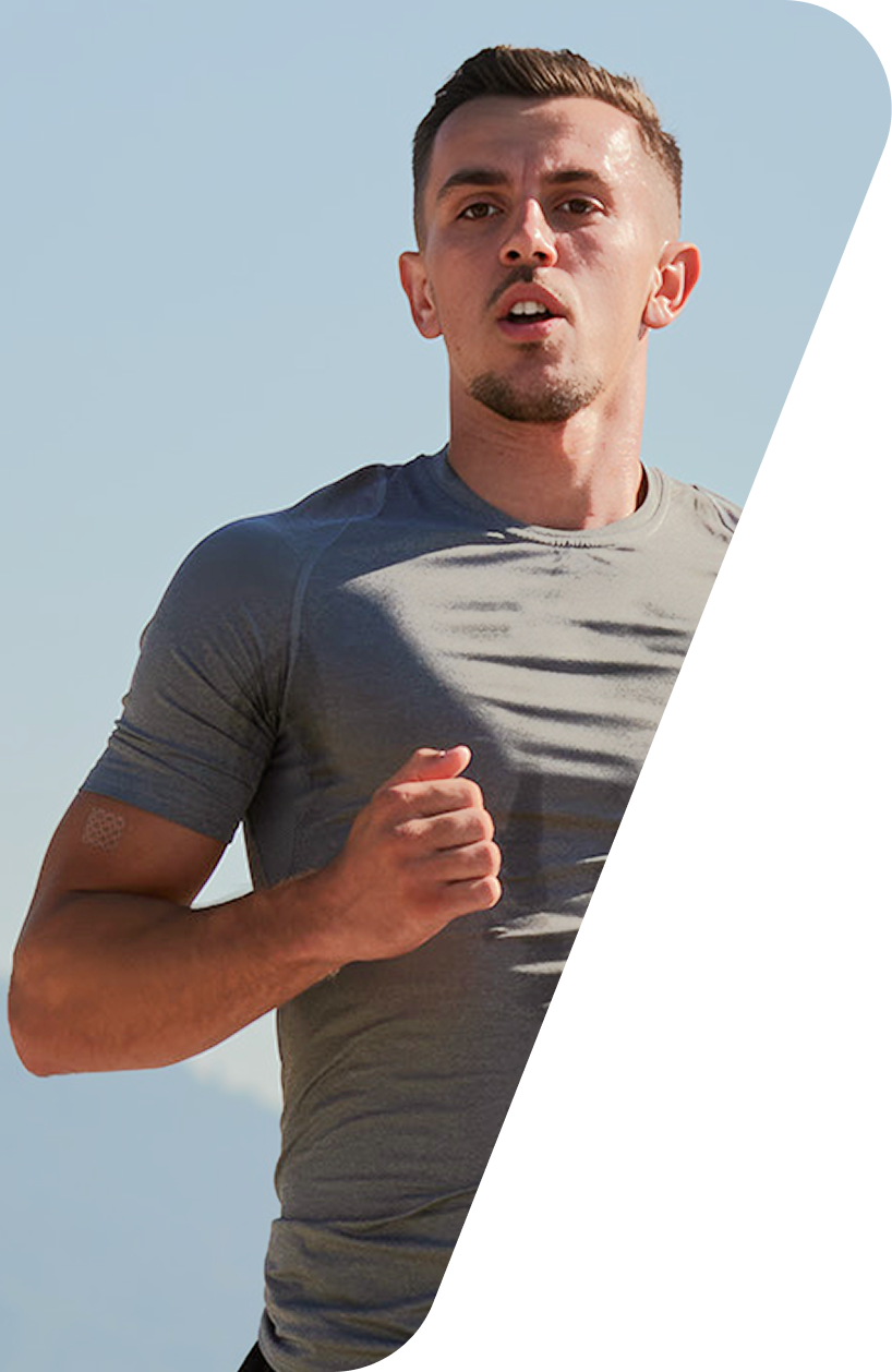 Person jogging outdoors